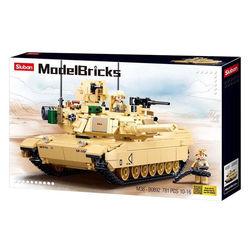 Sluban - Model Bricks - M1A2 Sep V2 Abrams Main Battle Tank - 781pcs