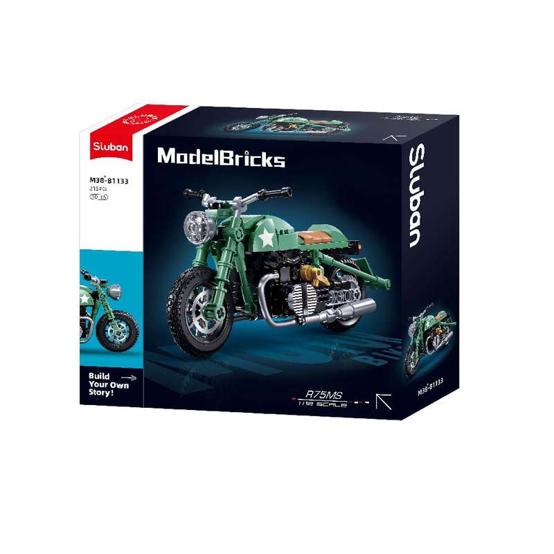 Sluban - Model Bricks - R75MS Motorcycle - 215pcs