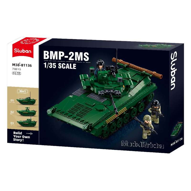 Sluban - Model Bricks - BMP Infantry Fighting Vehicle - 738pcs