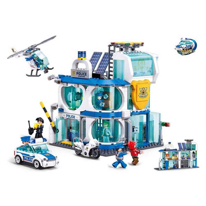 Sluban - Metropolis Pull Back - Central Police Station - 686 Pieces