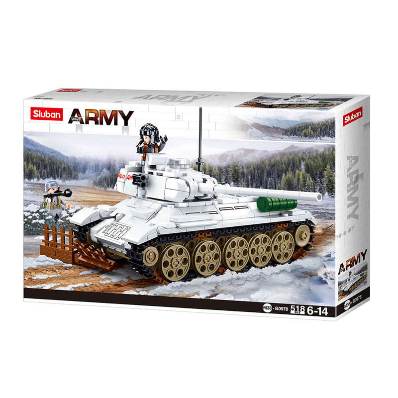 Sluban - WWII - T-34/85 Medium Tank - 518pcs