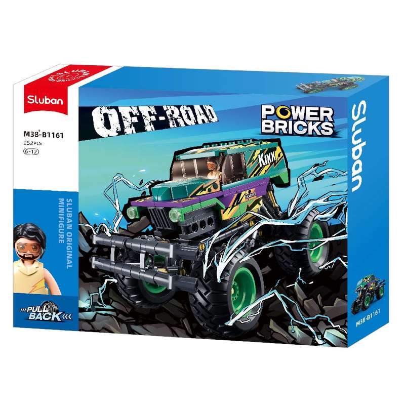 Sluban - Pull Back PowerBricks - Off Road Vehicle - 252pcs