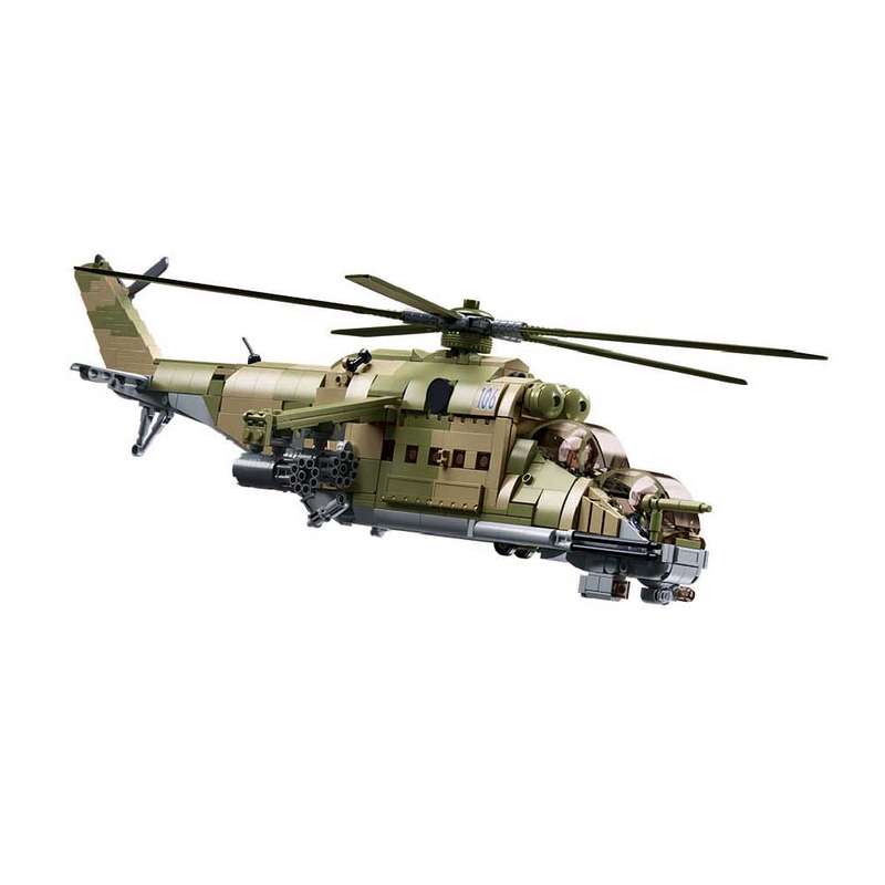 Sluban - Model Bricks - MI-24S Gunship 3-in-1 - 893pcs