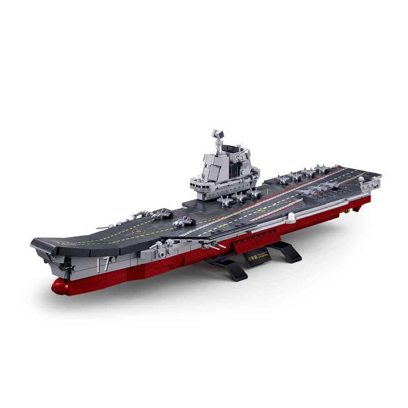 Sluban - Model Bricks - Aircraft Carrier Shandong 1/700 Scale - 584 Pieces