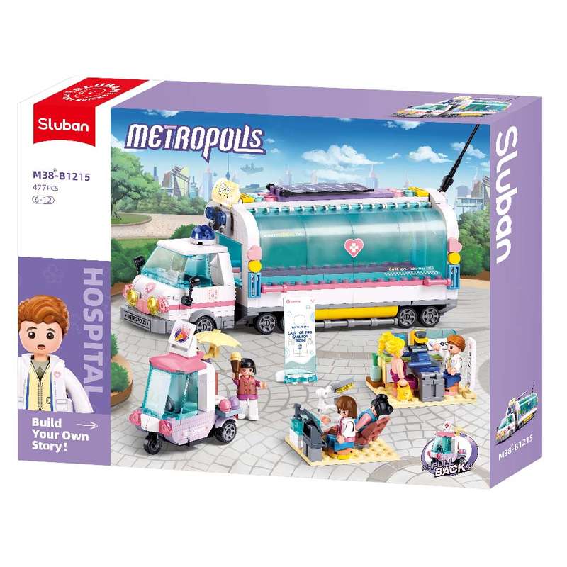 Sluban - Metropolis Pull Back - Mobile Nursing Car - 277 Pieces