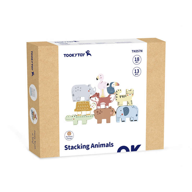 TooyToy - Wooden Stacking Animals Activity Set
