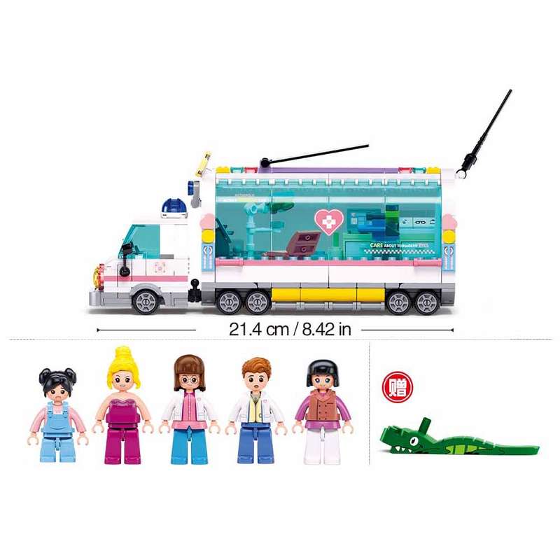 Sluban - Metropolis Pull Back - Mobile Nursing Car - 277 Pieces