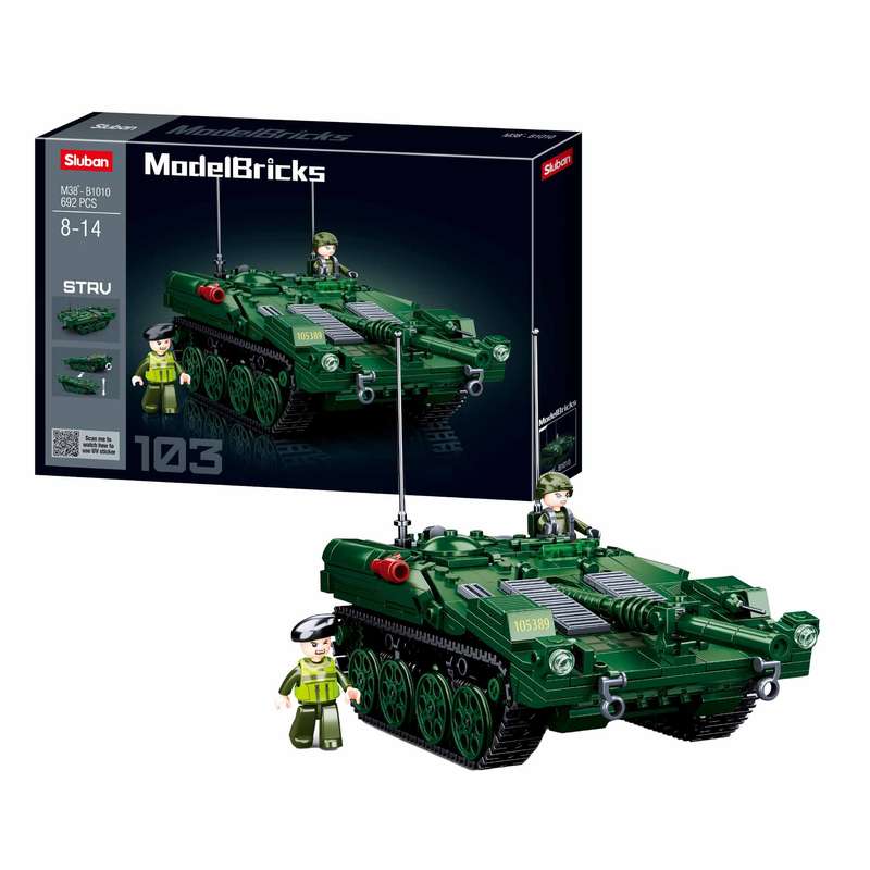 Sluban - Model Bricks - STRV103 Main Battle Tank - 692pcs