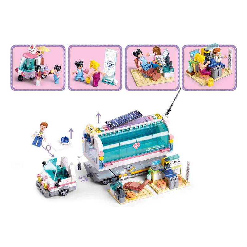 Sluban - Metropolis Pull Back - Mobile Nursing Car - 277 Pieces