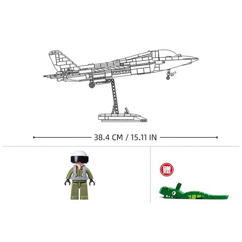 Sluban - Model Bricks - J35 Stealth Aircraft 1/44 - 838pcs
