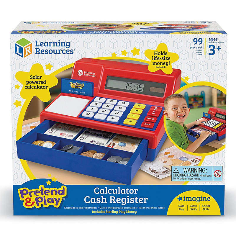 Learning Resources - Pretend & Play® - Calculator Cash Register with UK Currency