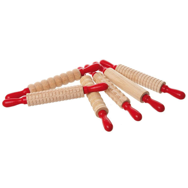 EDX Education - Rolling Pins Set Textured 6pc