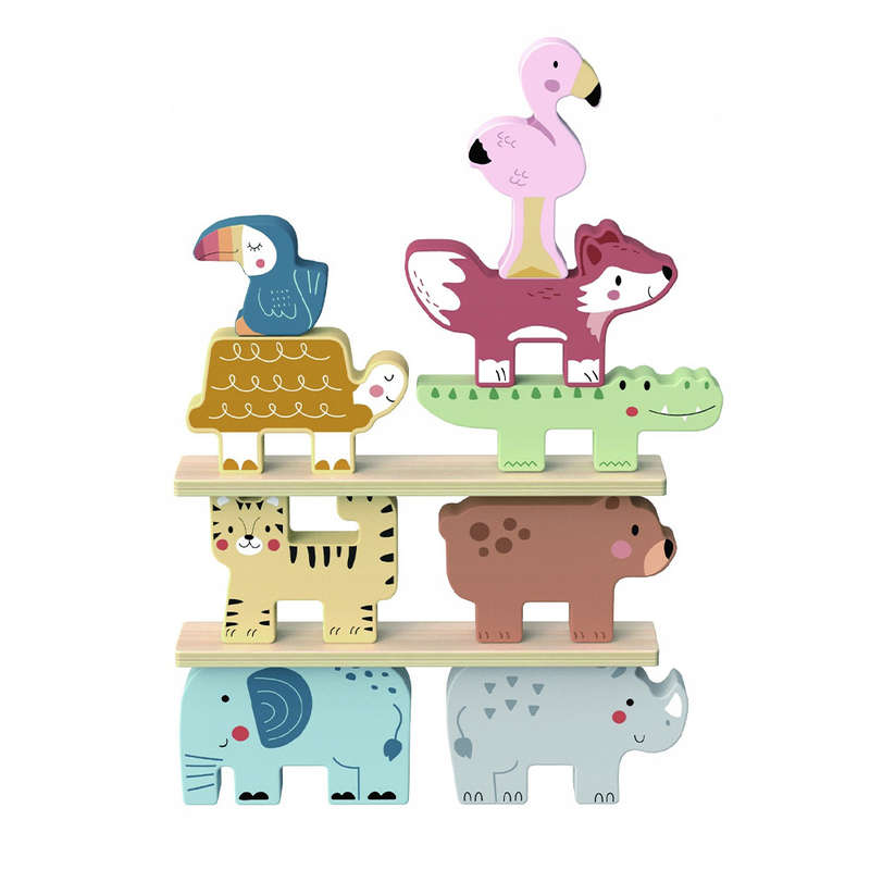 TooyToy - Wooden Stacking Animals Activity Set