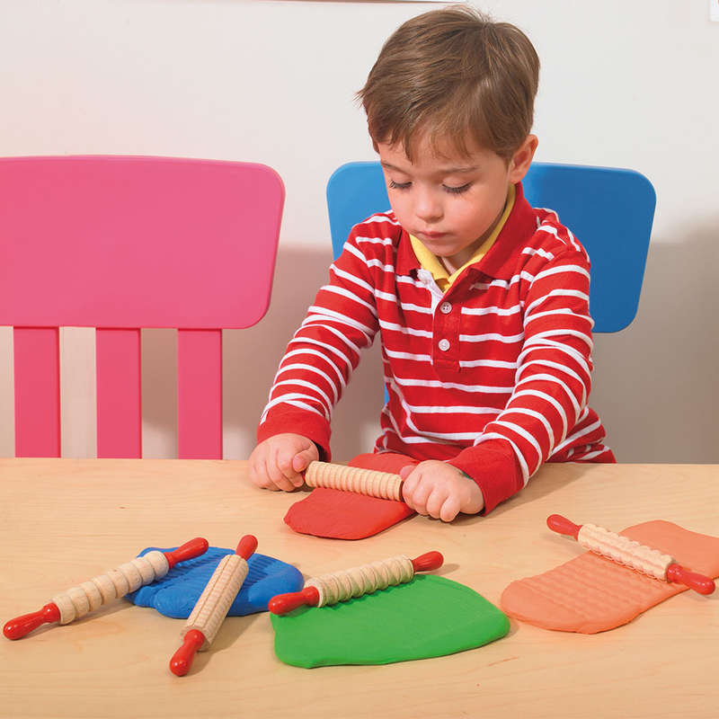 EDX Education - Rolling Pins Set Textured 6pc
