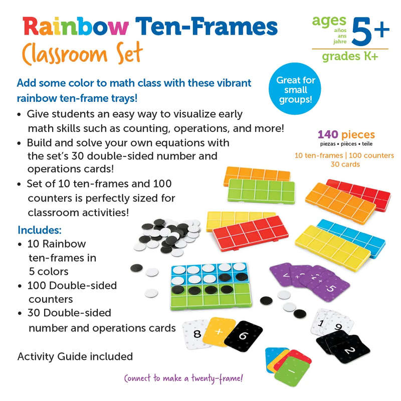 Learning Resources - Rainbow Ten-Frames Classroom Set