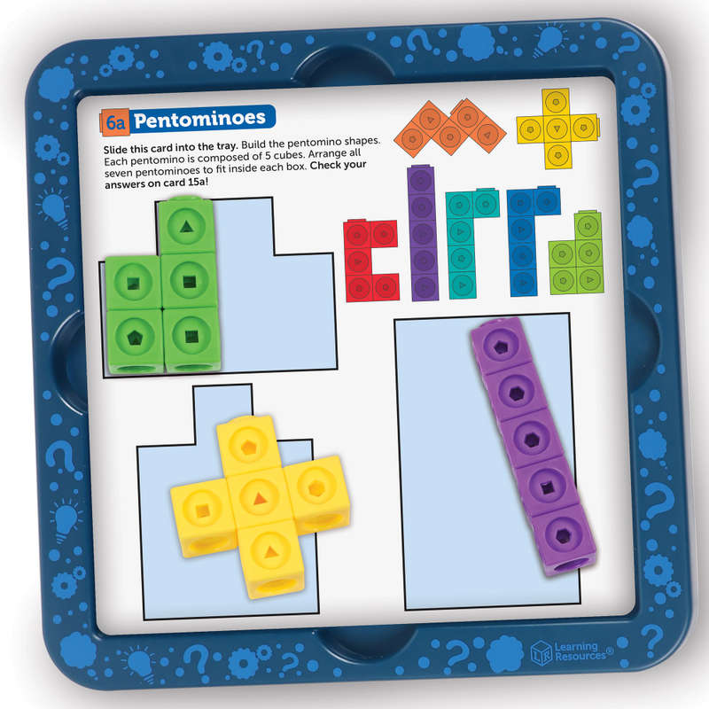 Learning Resources - Mathlink® Cubes Brain Puzzle Challenge - 80 Pieces
