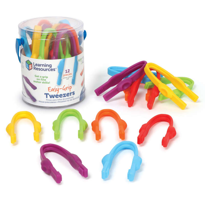 Learning Resources - Easy-Grip Tweezers - Set of 12