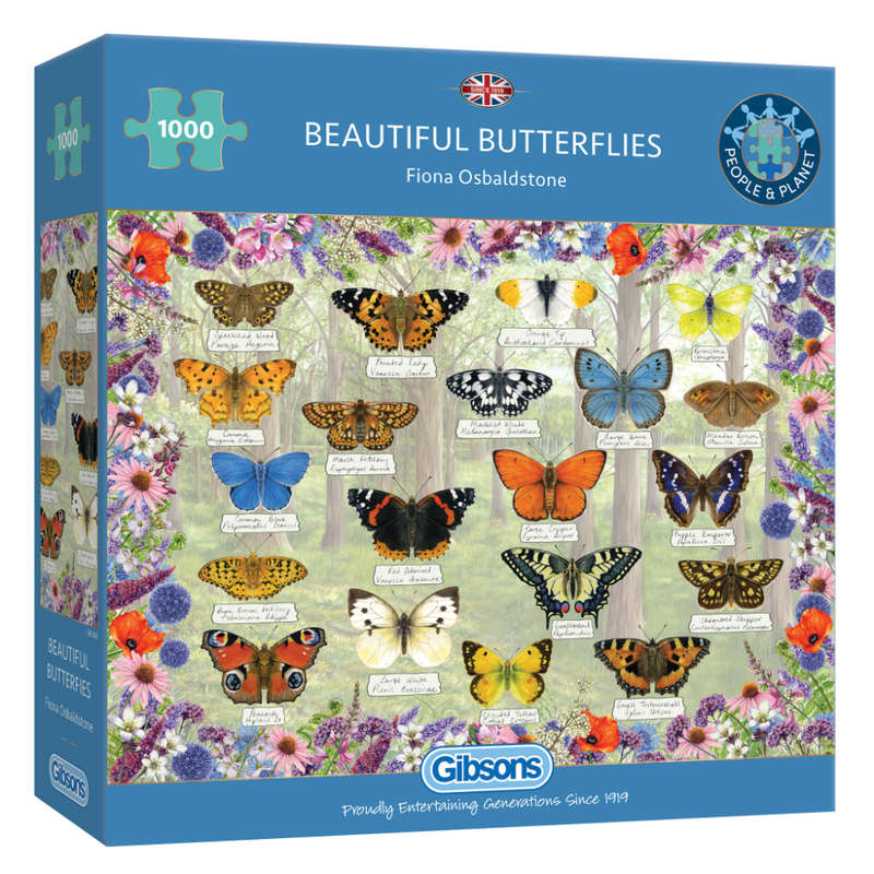 Gibsons - Beautiful Butterflies - Jigsaw Puzzle - 1000pcs