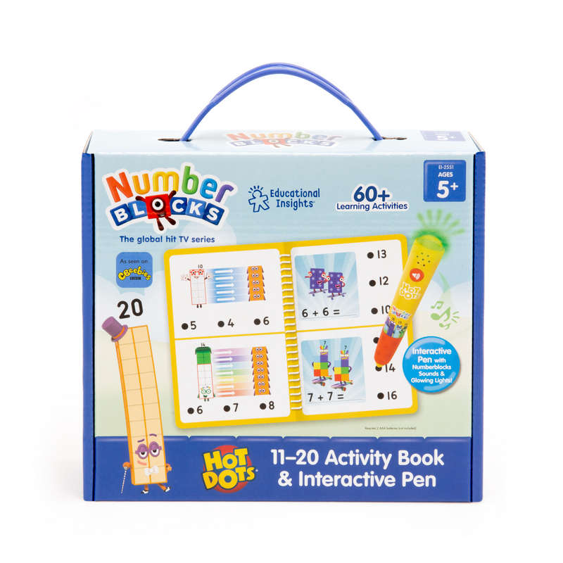 Educational Insights - Hot Dots® Numberblocks® 11-20 Activity Book Pen & Pen