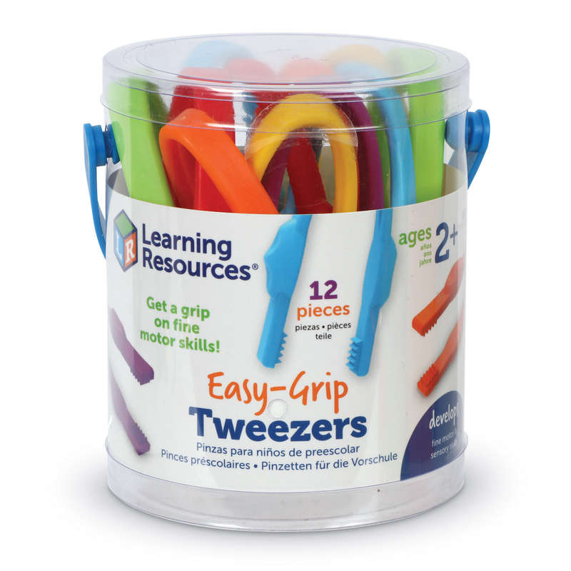 Learning Resources - Easy-Grip Tweezers - Set of 12