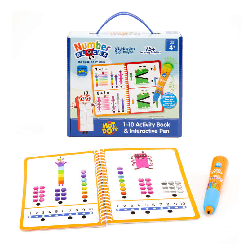 Educational Insights - Hot Dots® Numberblocks® 1-10 Activity Book & Pen