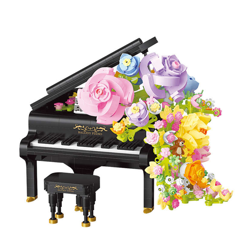 Cogo - Building Block Set - Flower Piano - 841 Pieces
