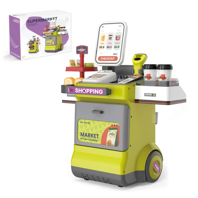 Cogo - Pretend & Play Grocery Store - Cash Register and Accessories - 48 Pieces