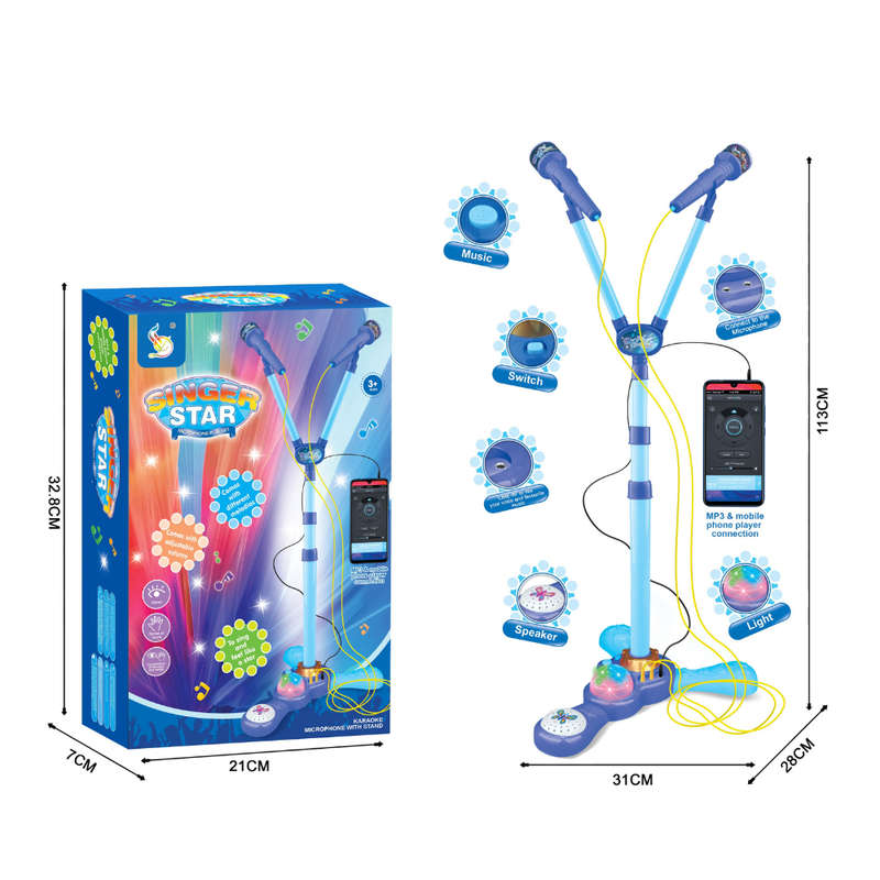 Cogo - Electric Dual Microphone Set for Kids - Includes Cable & Lights