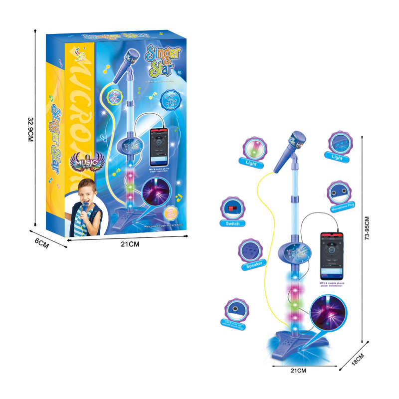 Cogo - Electric Microphone Set for Kids - Includes Cable & Lights