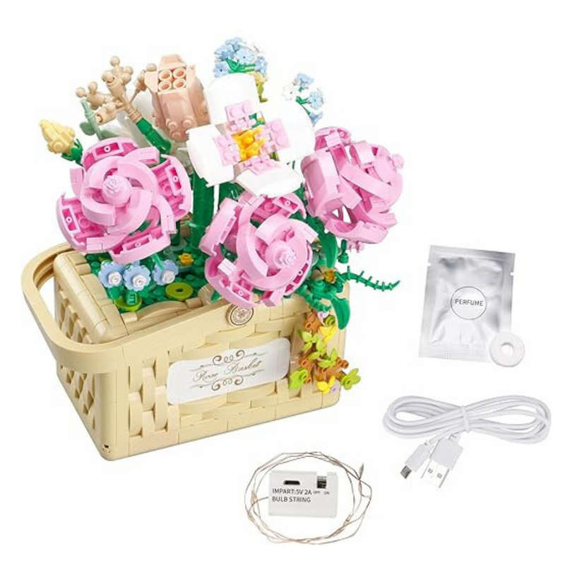 Cogo - Building Block Set - Flower Basket - 1277 Pieces