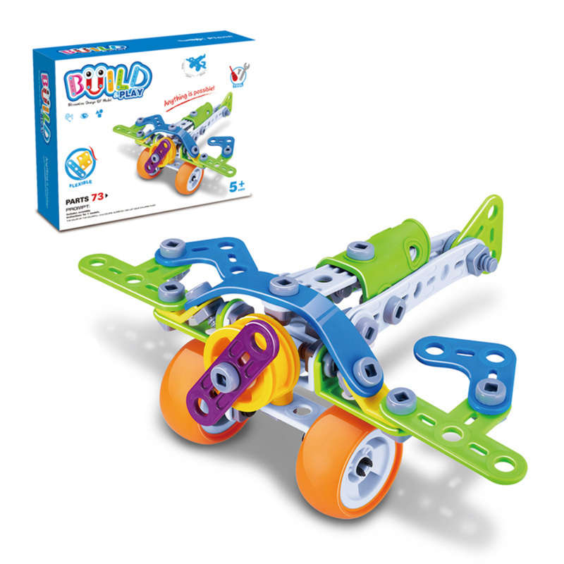 Cogo - Build & Play - Plane Construction Set - 75 Pieces