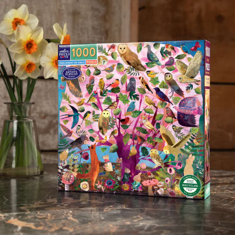eeBoo - Parliament Of Owls 1000 Piece Square Puzzle