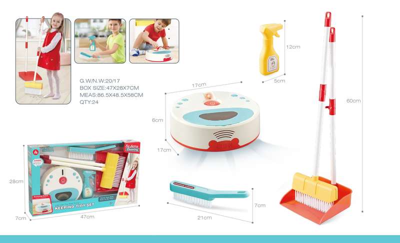 Cogo - Pretend & Play Keeping Tidy Set with Sweeper and Cleaning Tools
