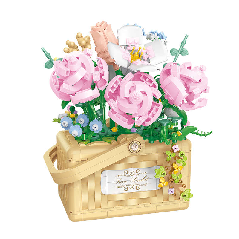 Cogo - Building Block Set - Flower Basket - 1277 Pieces