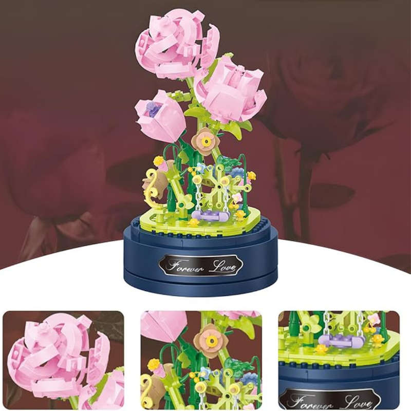 Cogo - Building Block Set - Flowers - 335 Pieces
