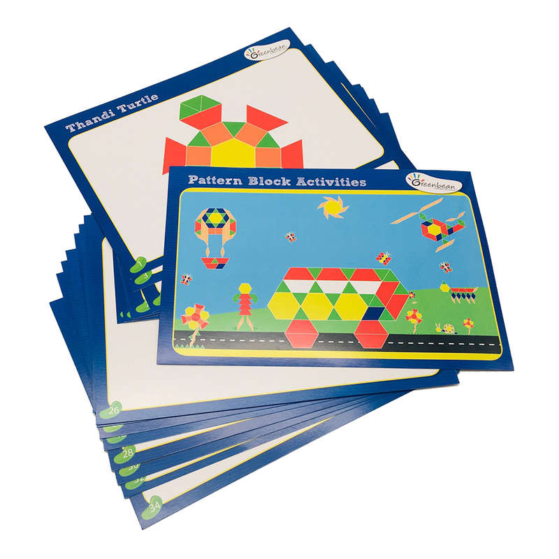 Greenbean - Activity Cards Pattern Blocks Set 1