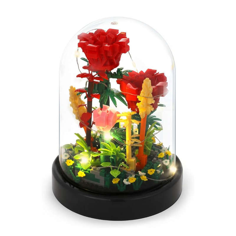 Cogo - Building Block Set - Rose Flower Dome - 593 Pieces