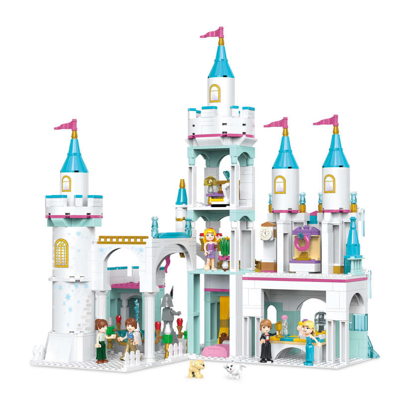 Cogo - Building Block Set - Fairytale Dream Winter Castle - 928 Pieces