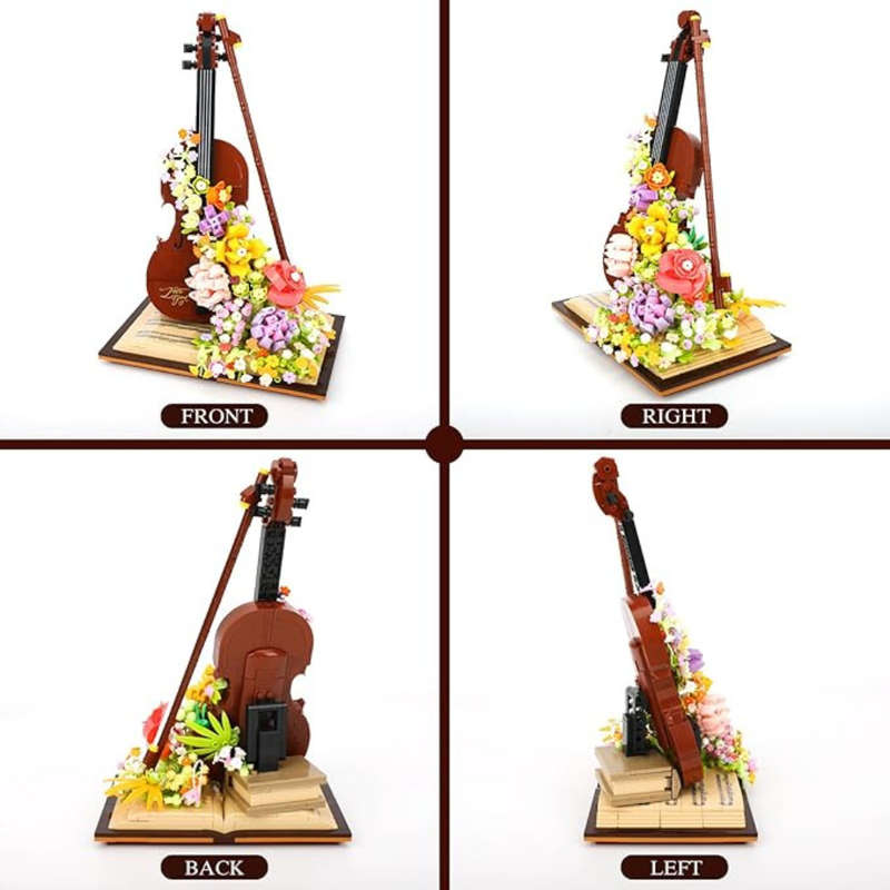 Cogo - Building Block Set - Flower Violin - 950 Pieces