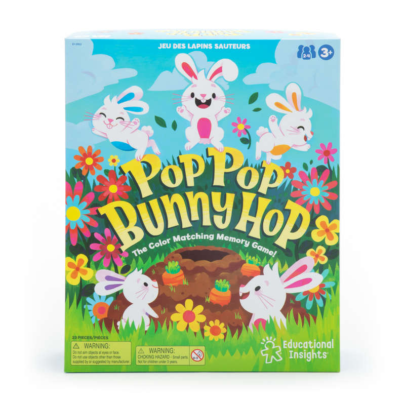 Educational Insights - Pop Pop Bunny Hop - Colour Matching Memory Game