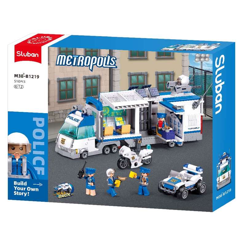 Sluban - Metropolis Pull Back - Police Command Vehicle - 510 Pieces
