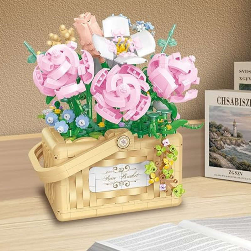 Cogo - Building Block Set - Flower Basket - 1277 Pieces