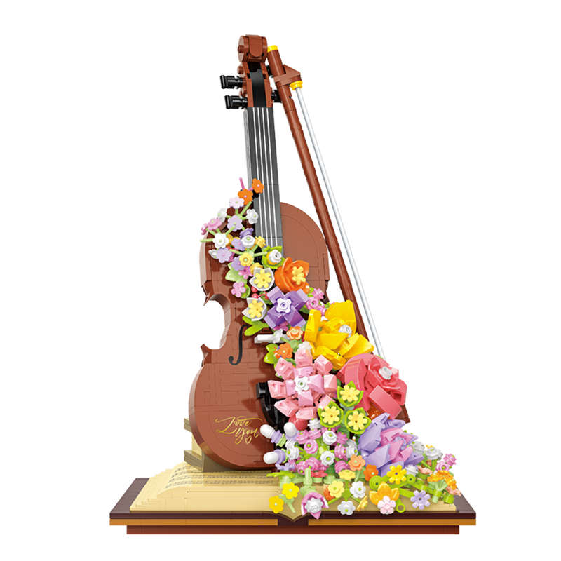 Cogo - Building Block Set - Flower Violin - 950 Pieces