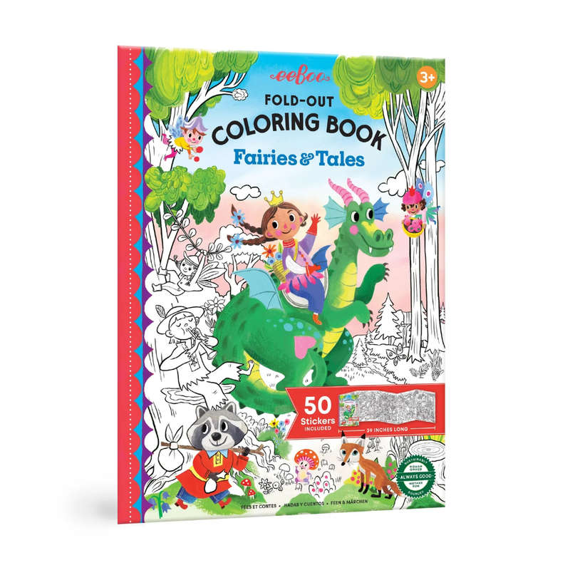 eeBoo - Fold-Out Colouring Book - Fairies And Tales