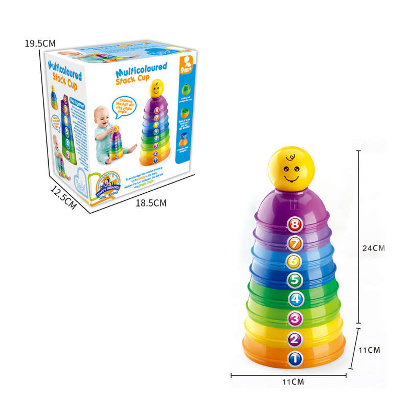 Cogo - Rainbow Stacking Cups - 9 Pieces