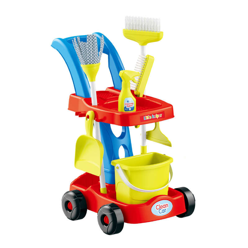 Cogo - Pretend & Play Cleaning Trolley Set - 11 Pieces
