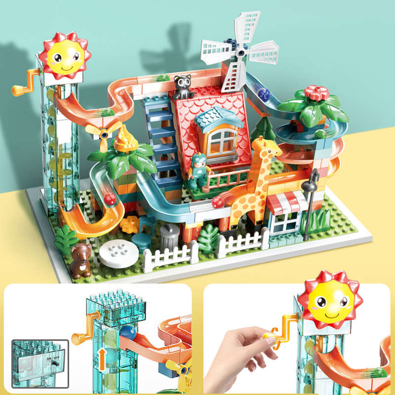 Feelo - Animal Theme Park - Large Building Block Set - 255 Pieces