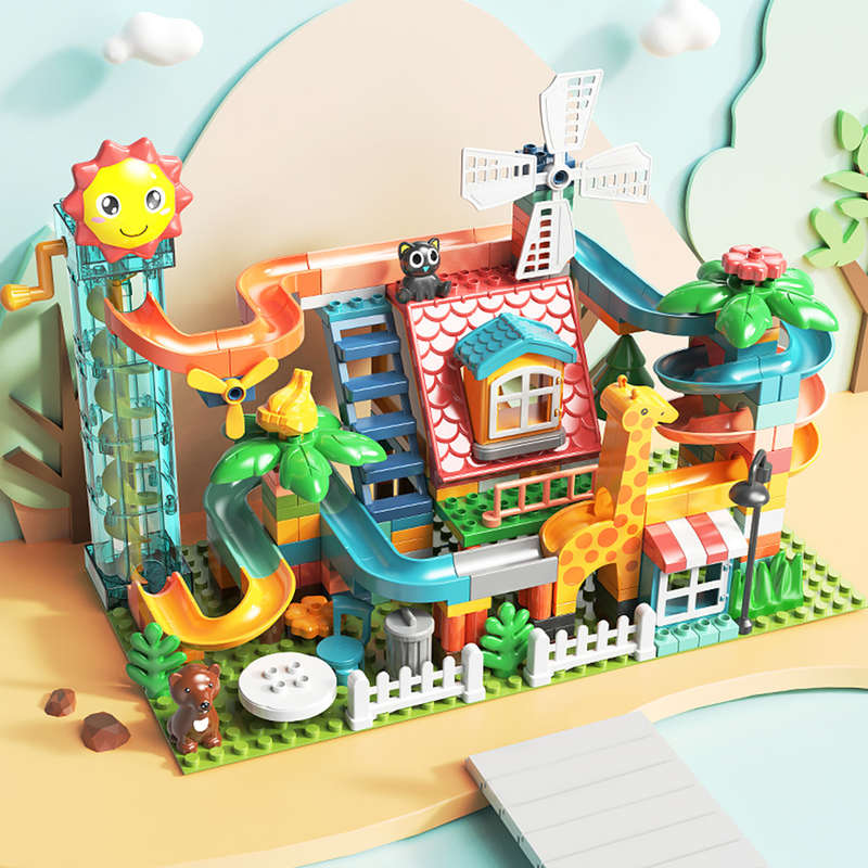 Feelo - Animal Theme Park - Large Building Block Set - 255 Pieces