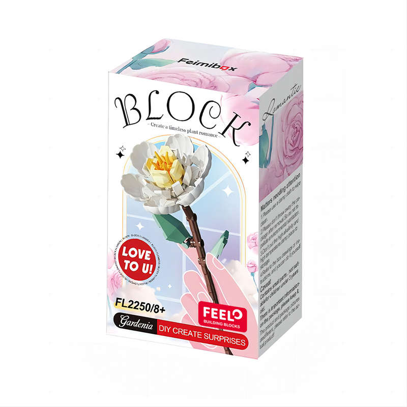 Feelo - Flower - White Rose - 98 Pieces
