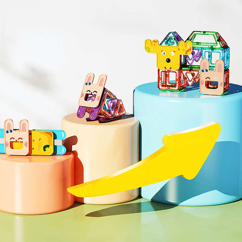 Feelo - Magnetic Tiles Activity Set - Animals - 30 Pieces
